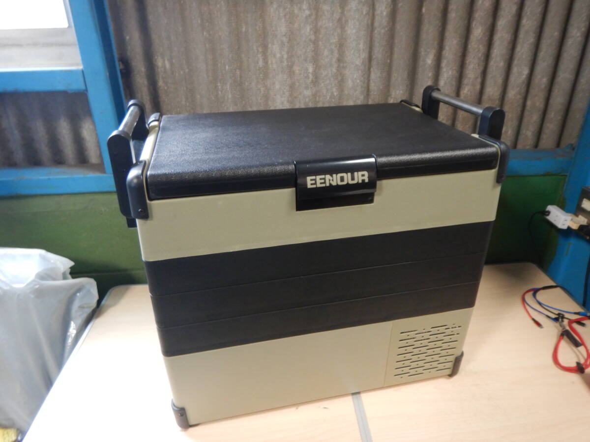 １円スタート　動作 EENOUR イーノウ 車載冷蔵庫 35L D35 ベージュ -20℃ アウトドア キャンプ 冷凍庫