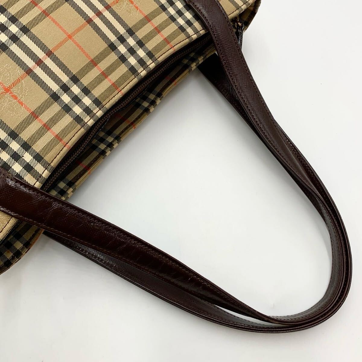美品】バーバリー Burberry トートバッグ ハンドバッグ ノバ