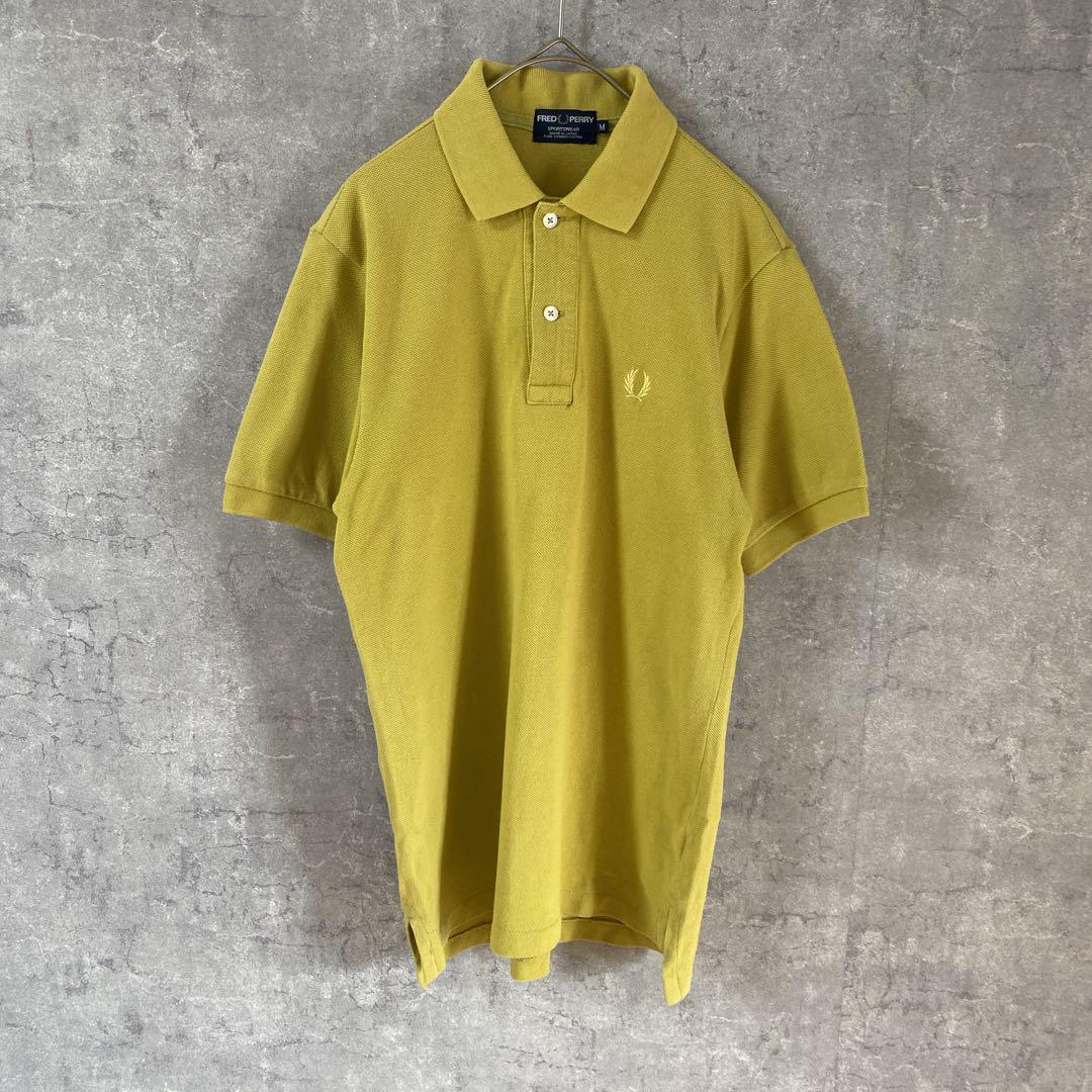 FRED PERRY ポロシャツ 半袖　マスタード　Mメンズ 鹿子