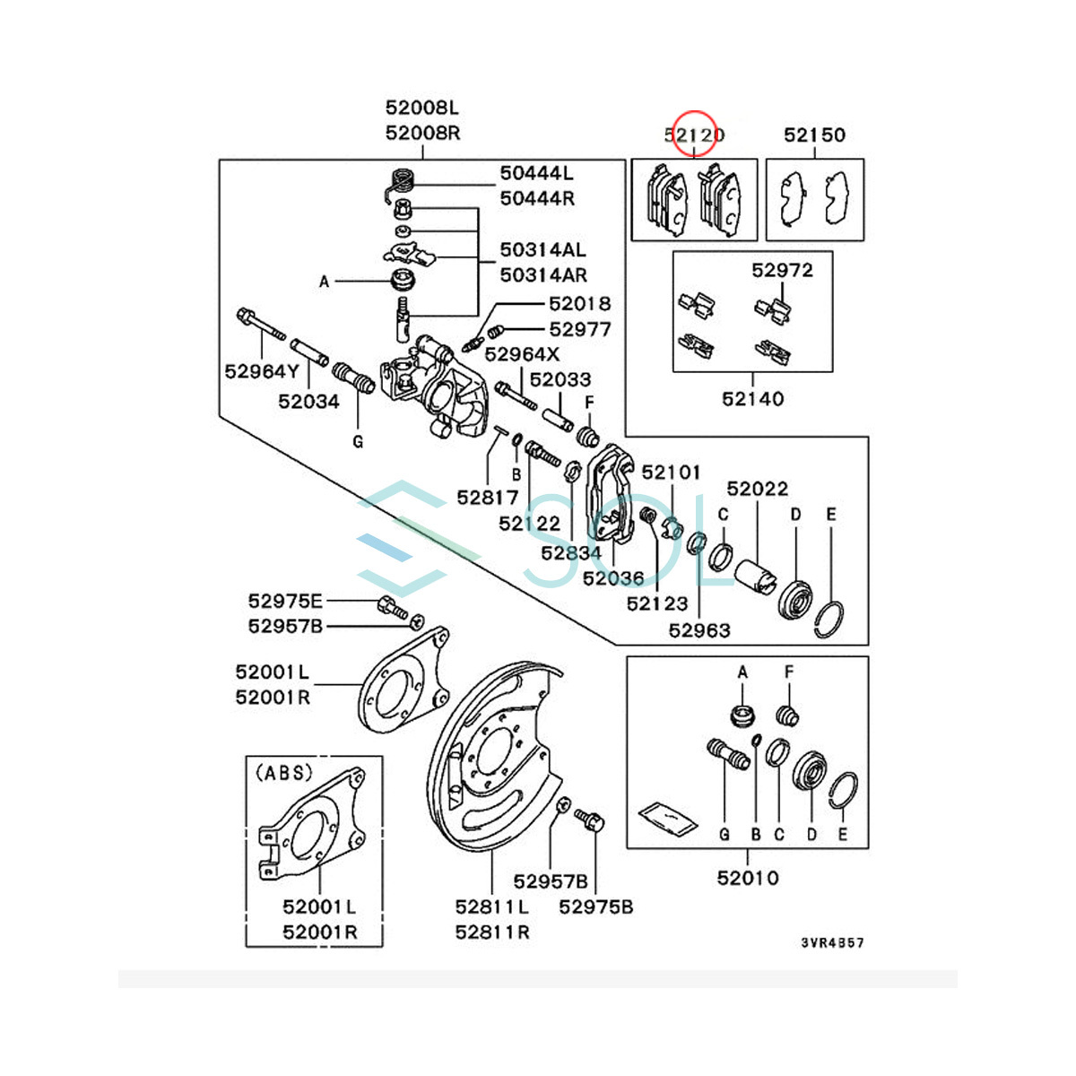 HAPAD 三菱 ミラージュ CA4A リア ブレーキパッド ディスクパッド 左右セット 34116774050 34116772892 18時まで即日出荷_画像3