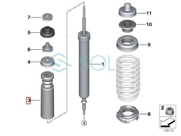 BMW E90 E91 E92 E93 задние амортизаторы пассажирский демпфер bump Stop Raver левый и правый в комплекте 320i 323i 325i 335i 33536767335 отгрузка конечный срок 18 час 