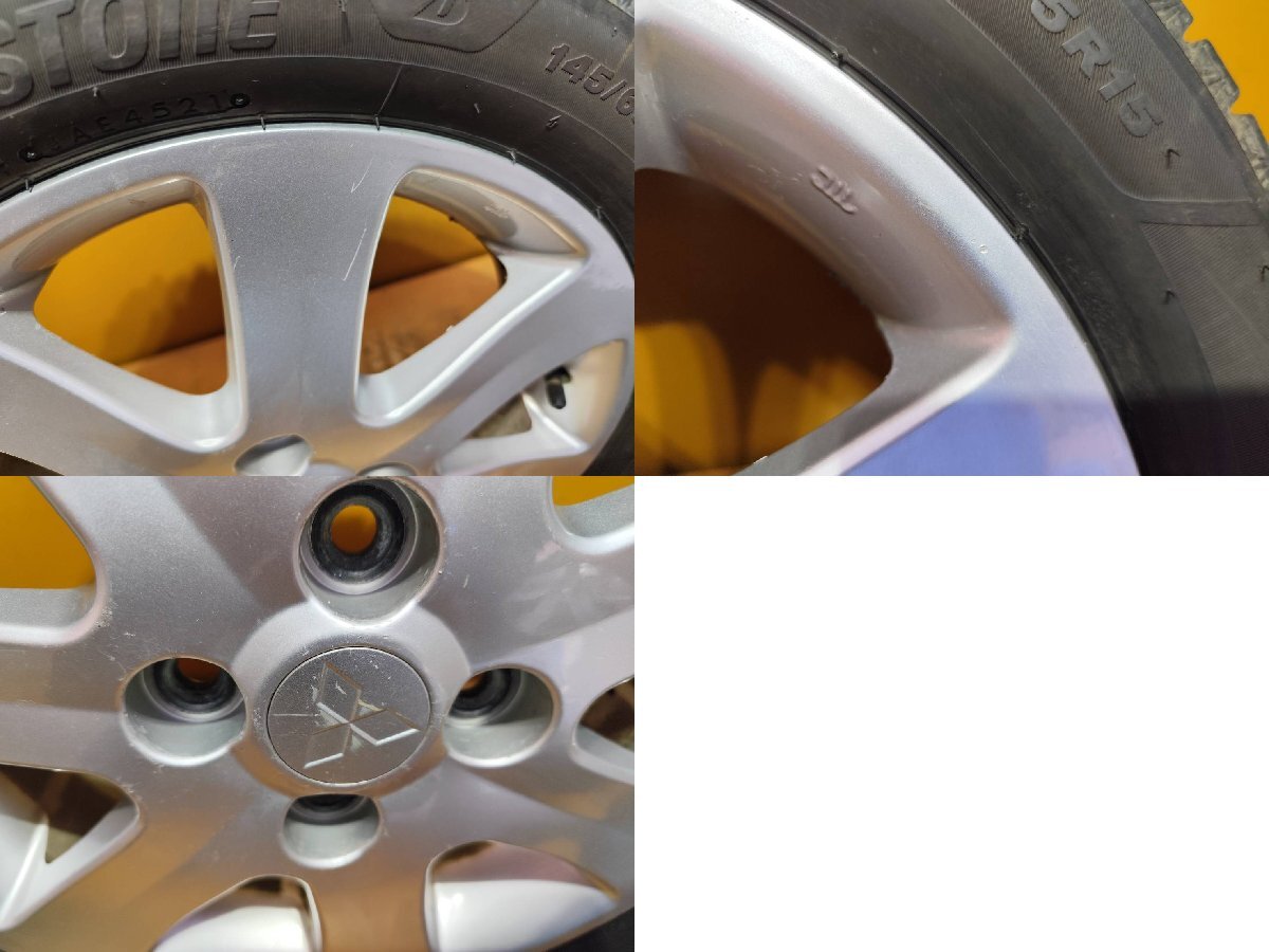 【送料無料】145/65R15 72Q?175/55R15 77Q BRIDGESTONE VRX3 ホイール付【4本セット】★8953