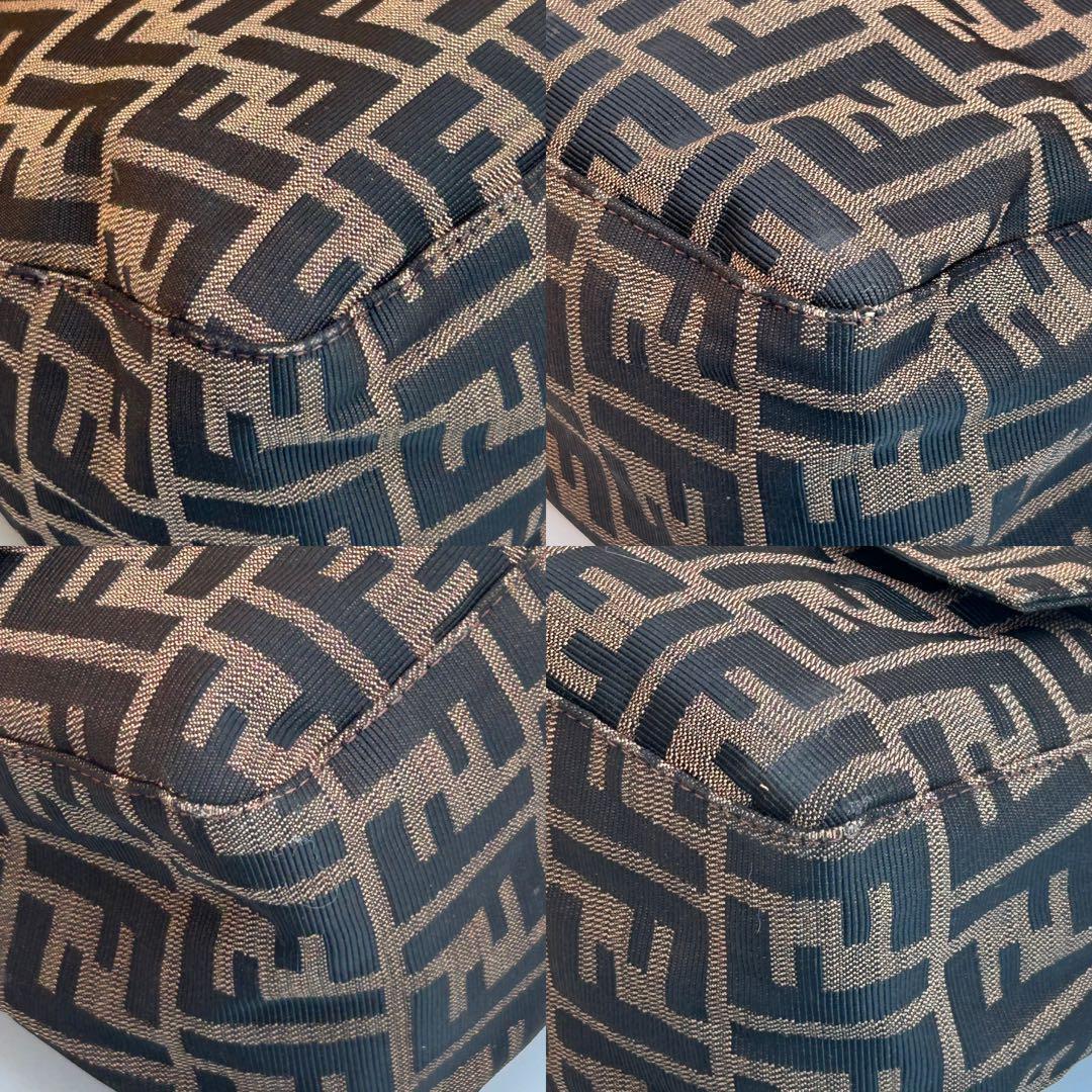 【美品】 美品 フェンディ FENDI ズッカ柄 バゲットバッグ マンマバケット ショルダーバッグ ワンショルダー FFロゴ 