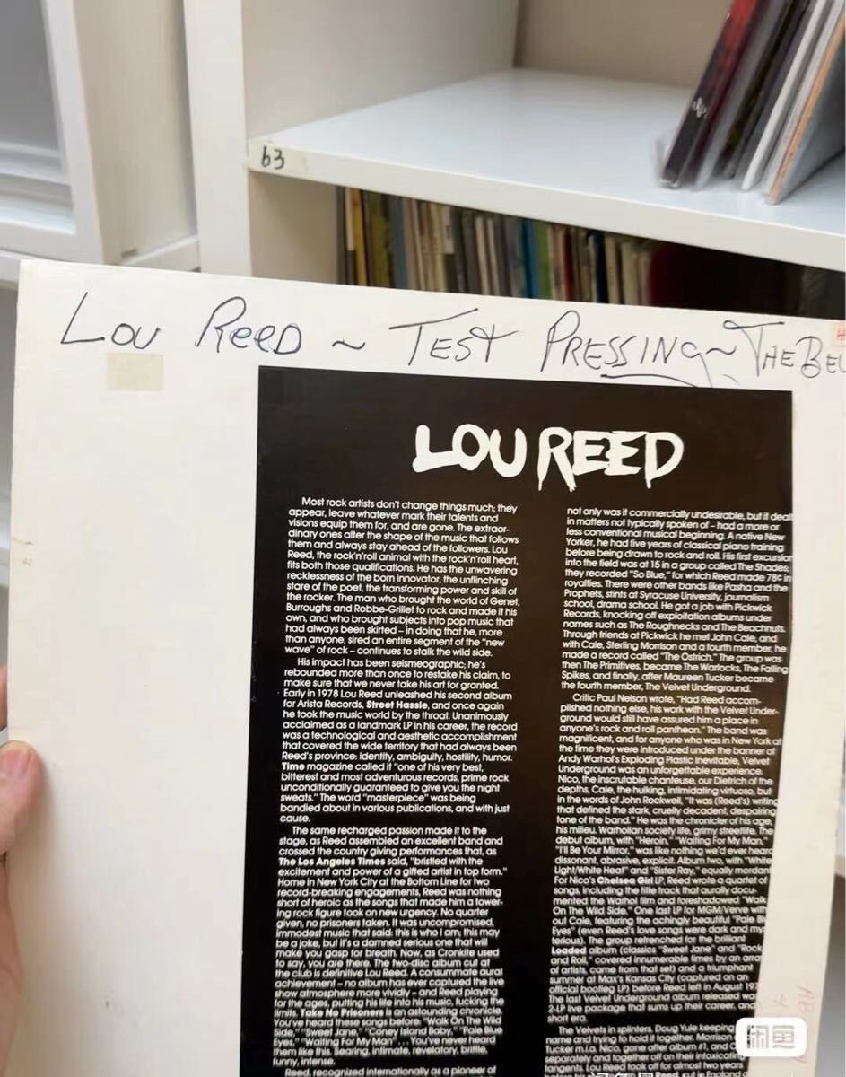 lou reed the bells test press lp レコード　ルー?リード「ザ?ベルズ」テストプレス版 