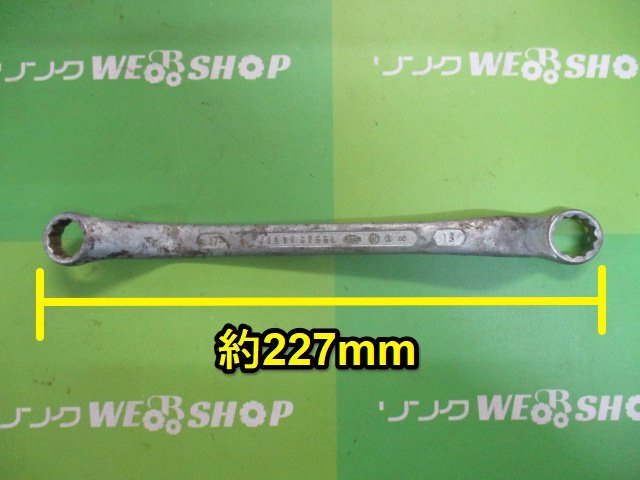 茨城【送料無料】ヤンマー メガネレンチ 17?19 ALLOY STEEL 工具 DIY ねじ回し ネジ めがねレンチ 整備 工具 中古 ■2125051456