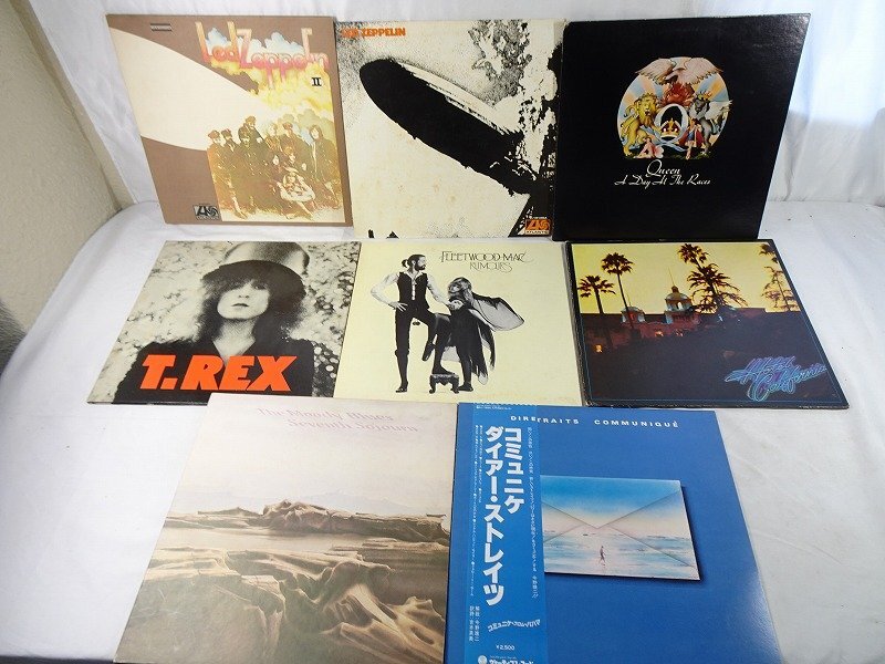 洋楽ROCK LP8組◆QUEEN / LED ZEPPELIN / T.REX / EAGLES / DIRE STRAITS / THE MOODY BLUES 他 洋楽ROCK_東Nwe▲084/
