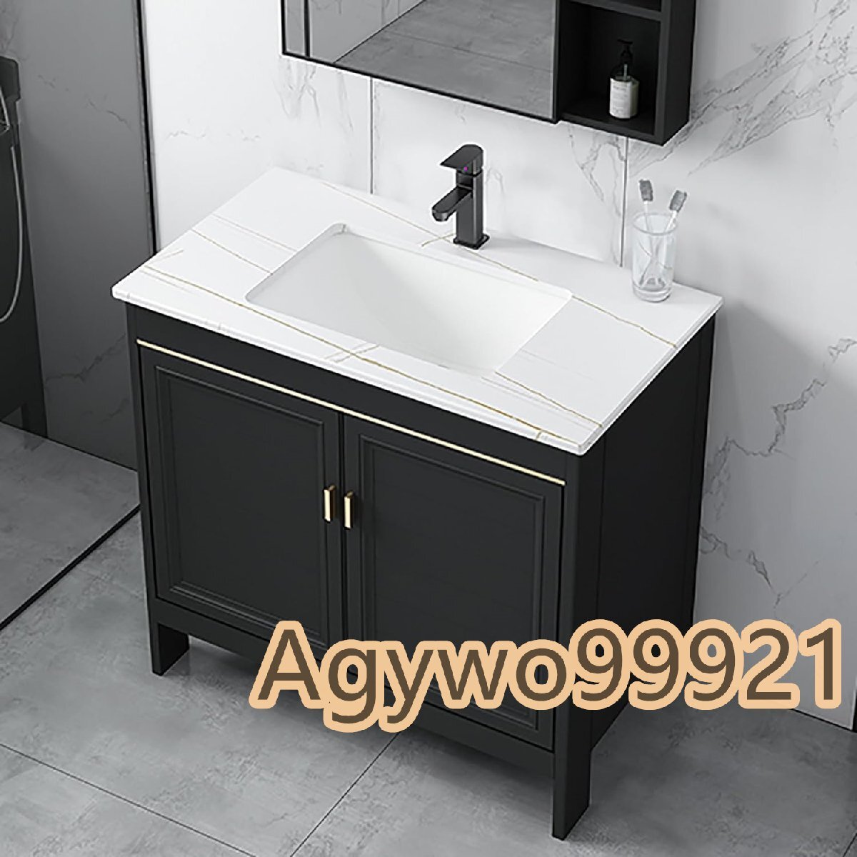 洗面化粧台 手洗い器 陶器 ロッカー付 バスルームキャビネット 洗面所 収納 キャビネット 水はね防止 温水・冷水栓付 排水金具 100CM 洗面台・洗面ボウル(鏡なし)