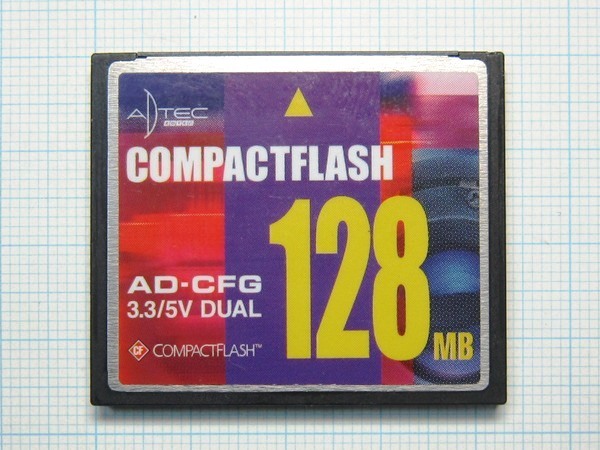 ★ADTEC コンパクトフラッシュ １２８ＭＢ 中古★送料８５円?１８５円
