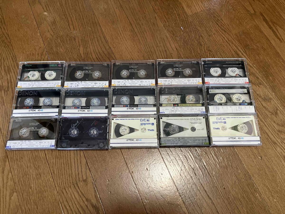 ★レアな物含む　使用済みカセットテープ38本とカセットケース④★DENON maxell TEAC That`s SONY　TDK 等
