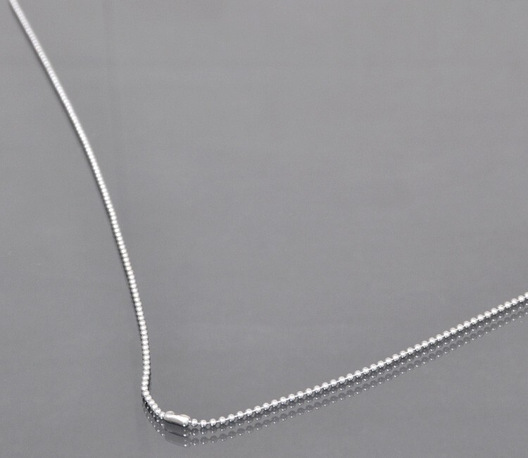 ネックレス チェーン サージカルステンレス 316L ボールチェーン (コネクタ) 幅1.5mm 長(zhǎng)さ50cm
