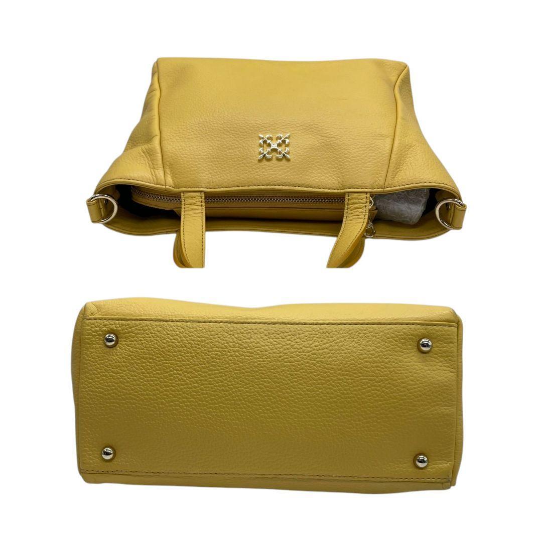 美品 ラシット ハンドバッグ 2way ショルダー 黄 russet ロゴ u2 美品 ラシット ハンドバッグ 2way ショルダー 黄 russet ロゴ u2