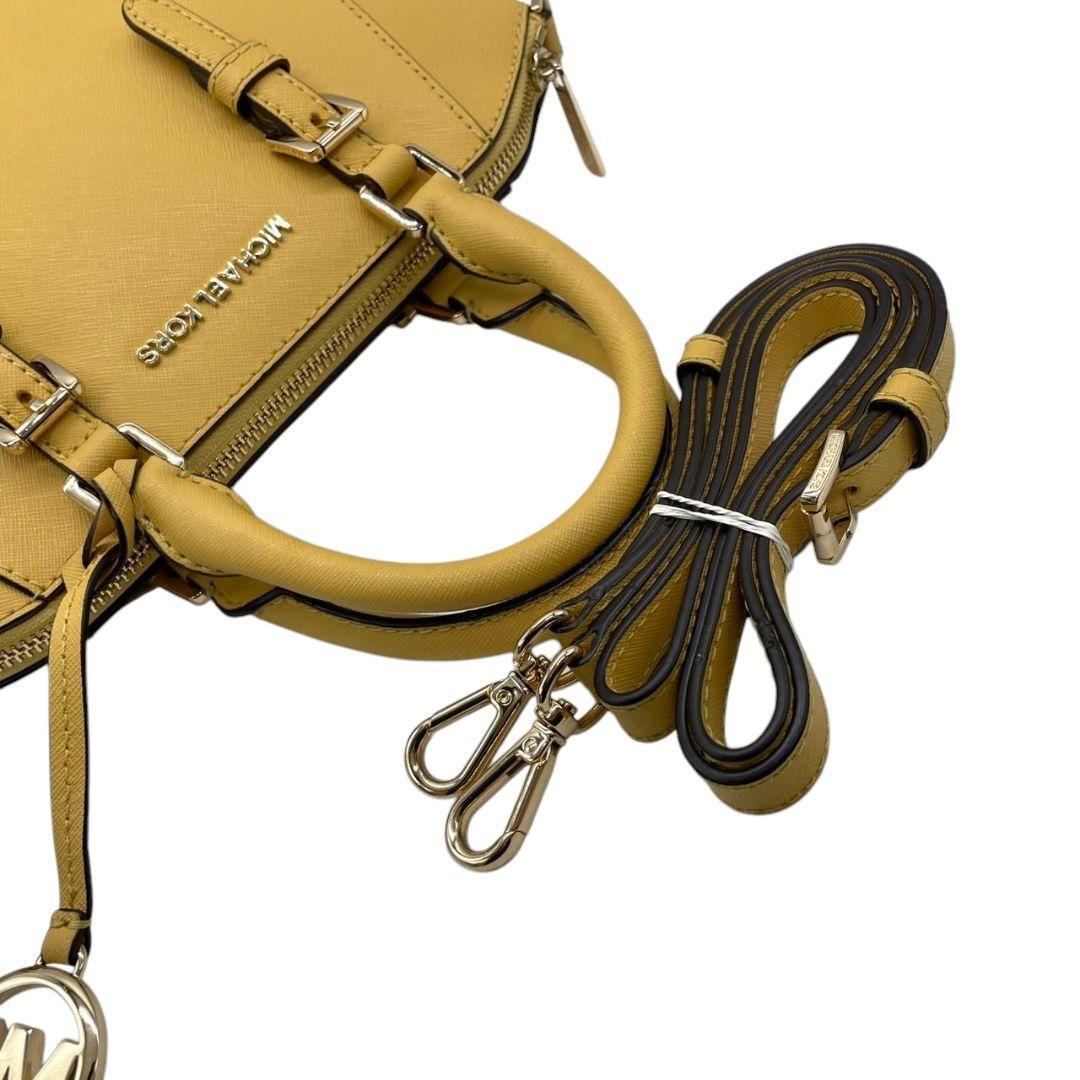 極美品 マイケルコース ハンドバッグ 2way イエロー 黄 ロゴ