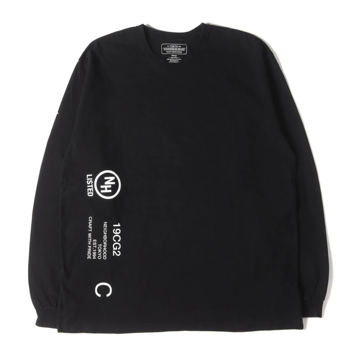 NEIGHBORHOOD ネイバーフッド Tシャツ サイズ:XXL / ブランドロゴ ロングスリーブ Tシャツ / ブラック 黒 / トップス カットソー