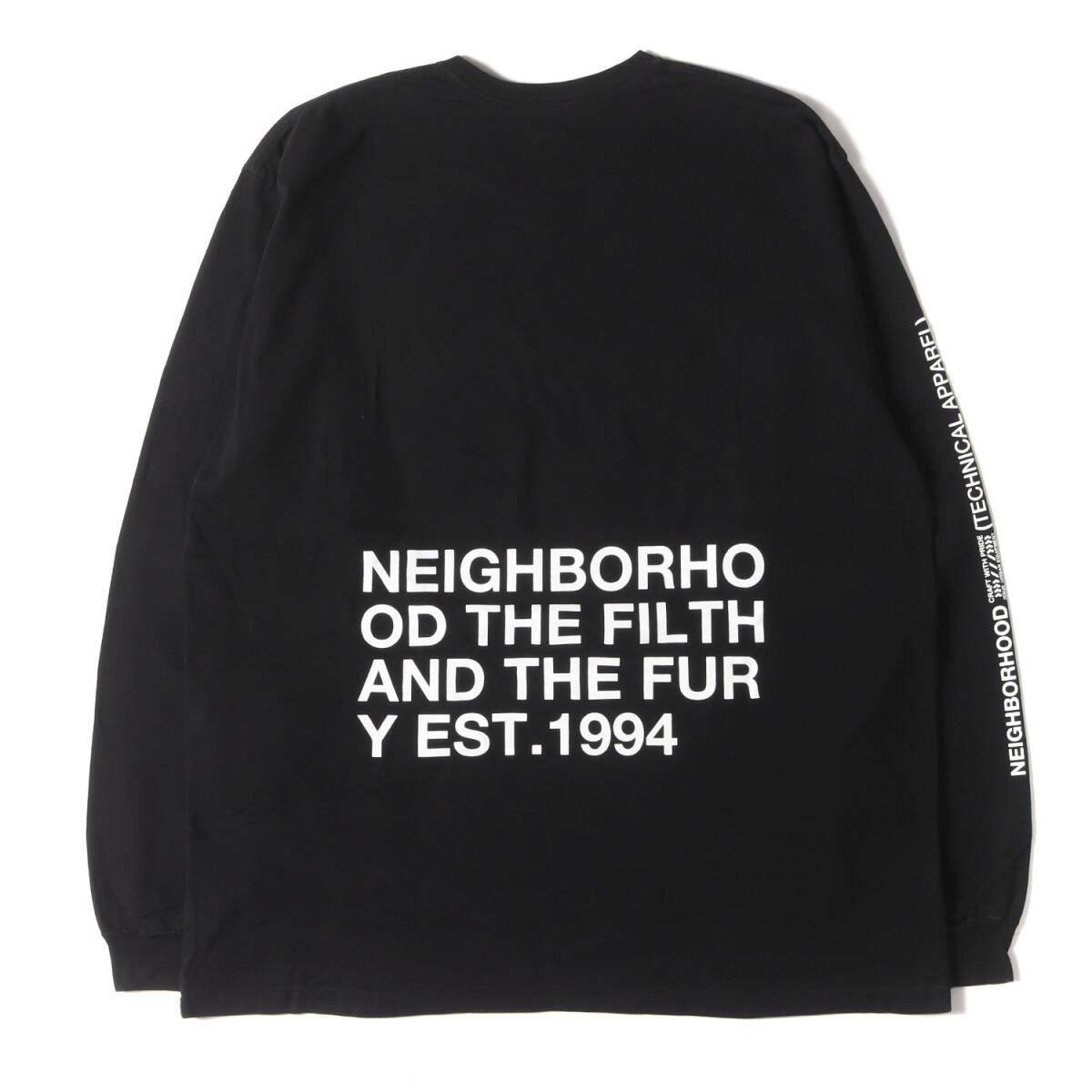 NEIGHBORHOOD ネイバーフッド Tシャツ サイズ:XXL / ブランドロゴ ロングスリーブ Tシャツ / ブラック 黒 / トップス カットソー
