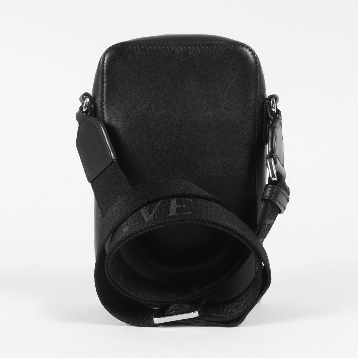 LOEWE ロエベ バーティカル クロスボディ ポケット サテンカーフレザー バッグ / ブラック 黒 / スペイン制 / ブランド カバン