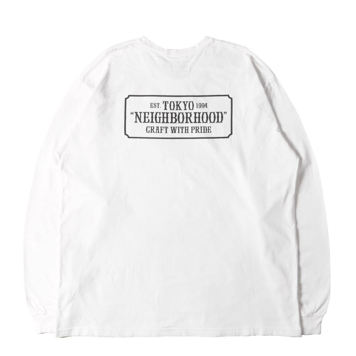 NEIGHBORHOOD ネイバーフッド Tシャツ サイズ:XXL / ブランドロゴ ロングスリーブ Tシャツ / ホワイト 白 / トップス カットソー