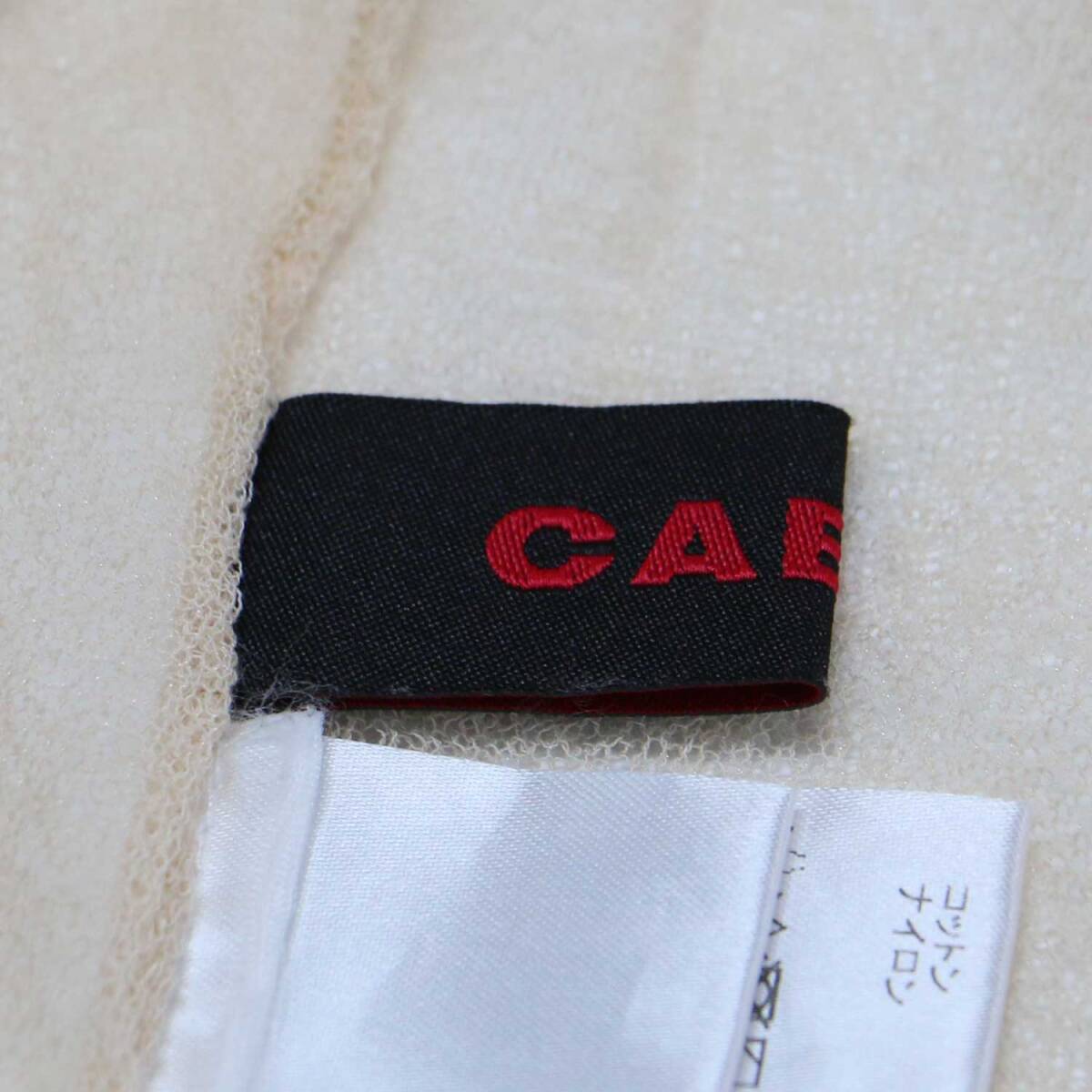 CABaN キャバン ベージュ サイズ:FREE / コットン ナイロン シアー ノースリーブ プルオーバー / モックネック ニット素材 / トップス