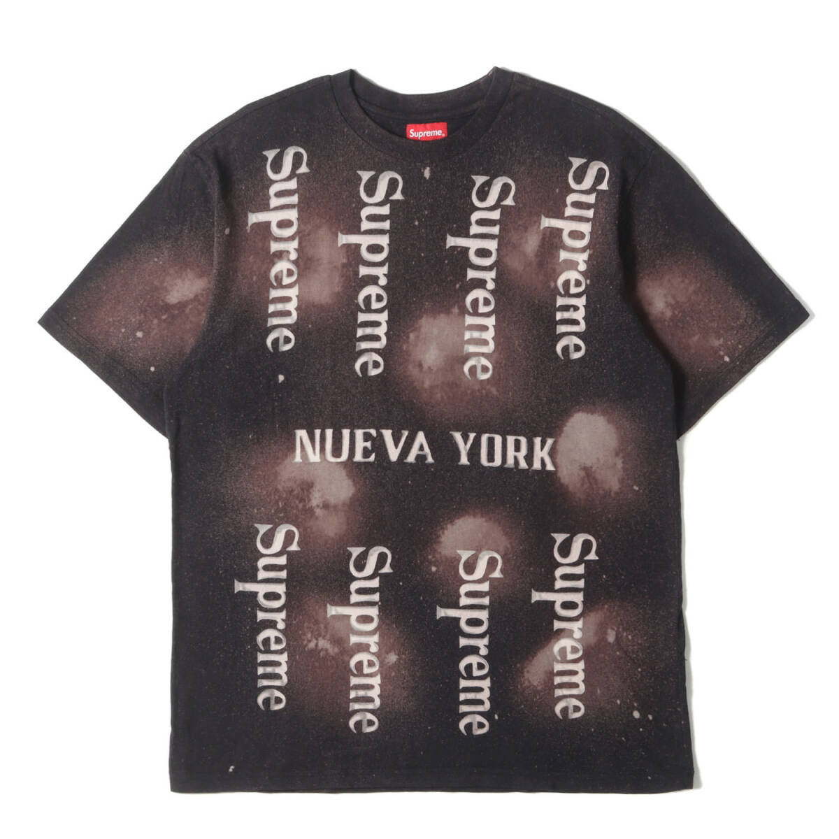 [ прекрасный товар ]Supreme Supreme футболка размер :S / 20SS осветлитель обработка бренд Logo вырез лодочкой футболка (Nueva York S/S Top) черный 