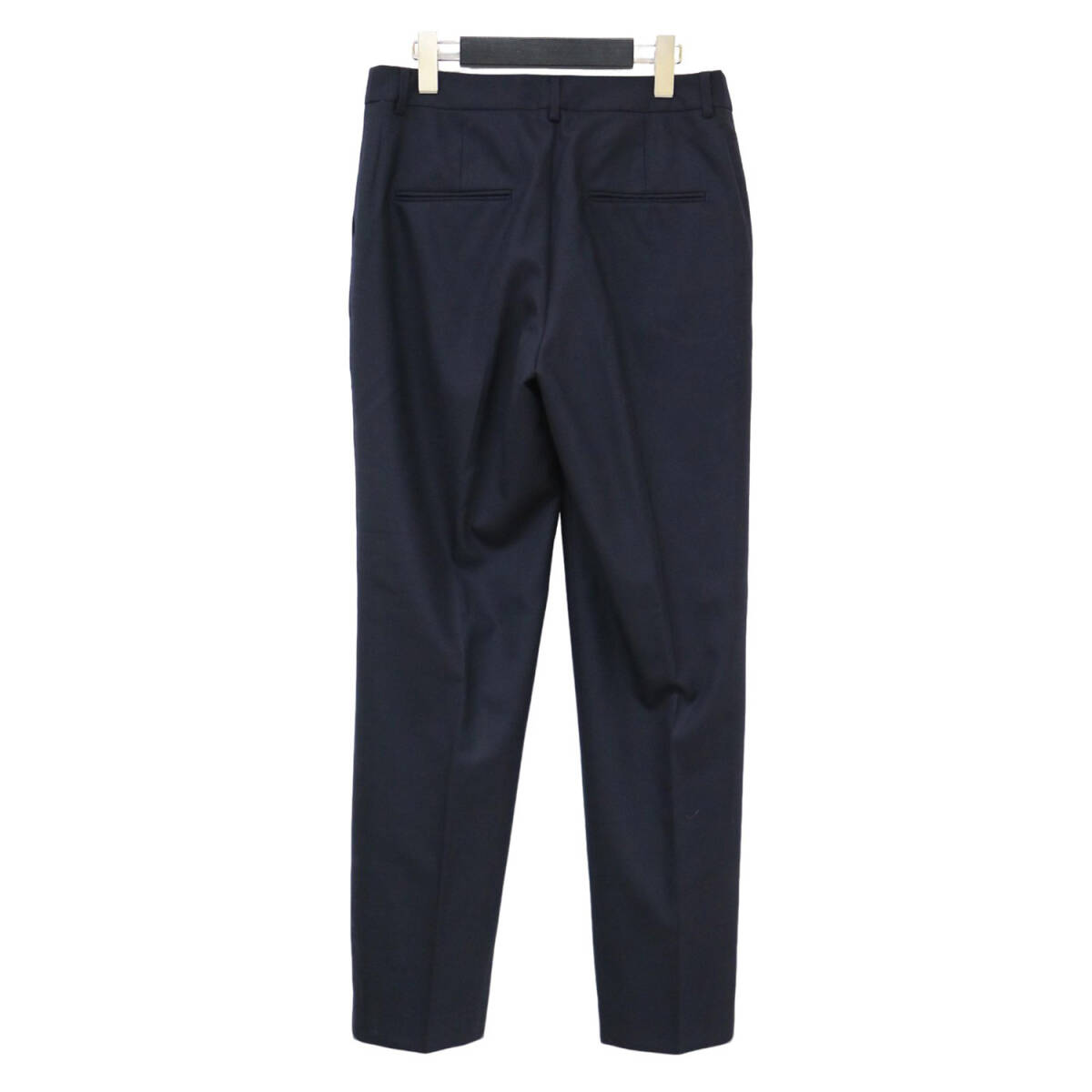 【美品】TOMORROWLAND collection トゥモローランド パンツ ネイビー 紺 サイズ:38(11號) / ウール ストレッチオックス シガレットパンツ