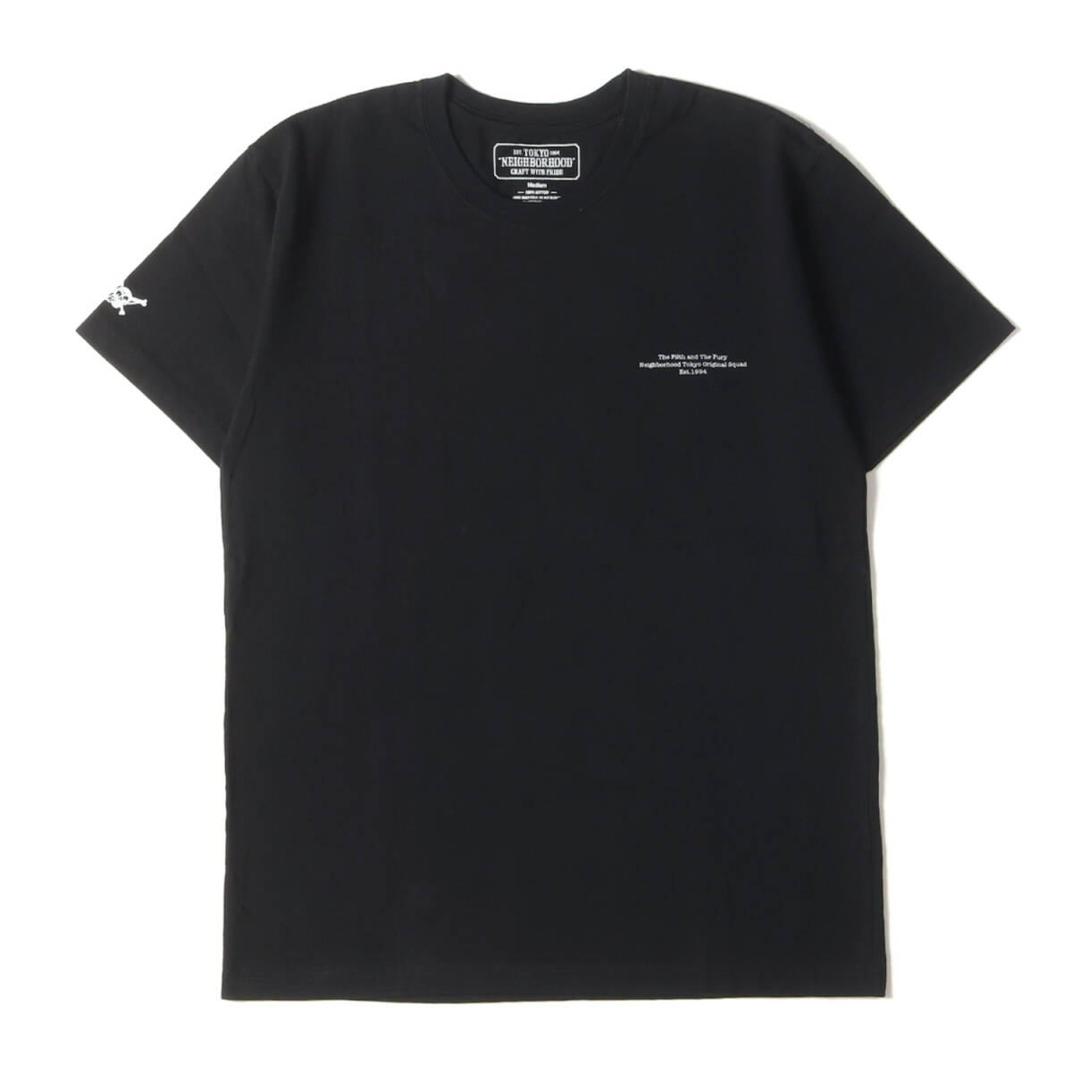 【美品】NEIGHBORHOOD ネイバーフッド Tシャツ サイズ:M / ブランドロゴ クルーネック Tシャツ / ブラック / トップス カットソー