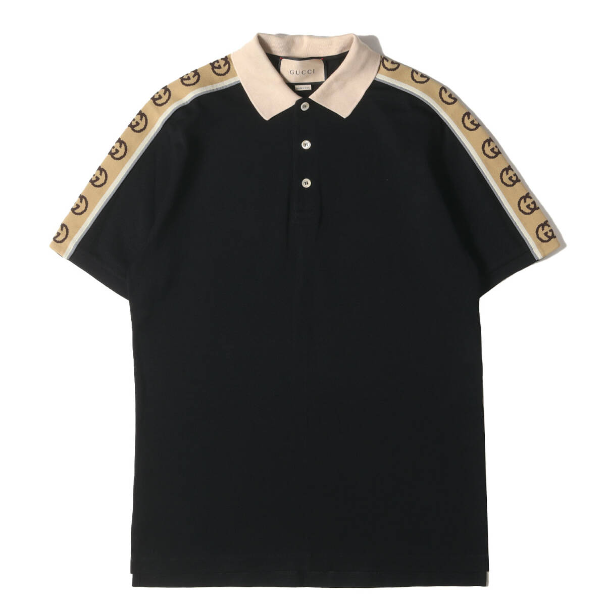 GUCCI グッチ ポロシャツ サイズ:M / 20SS インターロッキング ロゴ ポロシャツ (598949) / ブラック 黒 / イタリア制 / トップス 半袖