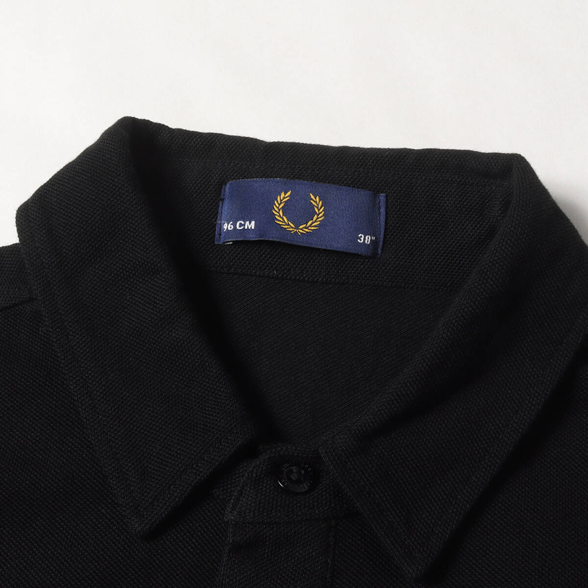 FRED PERRY フレッドペリー ポロシャツ サイズ:38 / ワンポイント ローレル 刺繍 鹿の子 ポロシャツ (F1116) / MADE IN JAPAN / ブラック