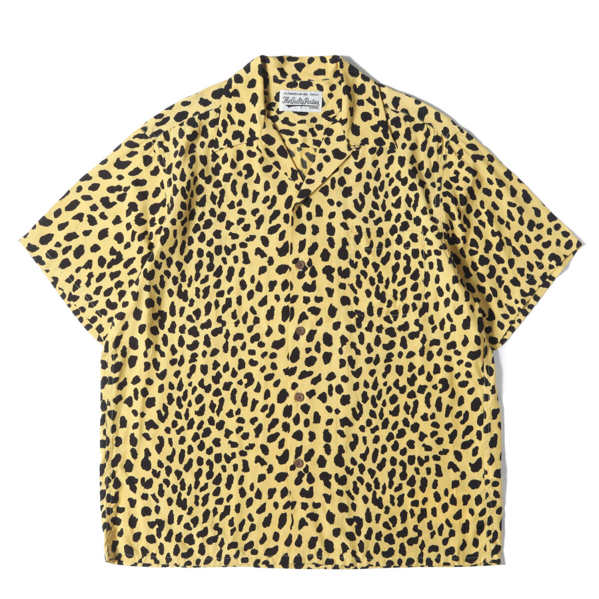 【美品】WACKO MARIA ワコマリア シャツ サイズ:M / 21SS レオパード柄 ハワイアンシャツ / アロハシャツ (LEOPARD HAWAIIAN SHIRT S/S)