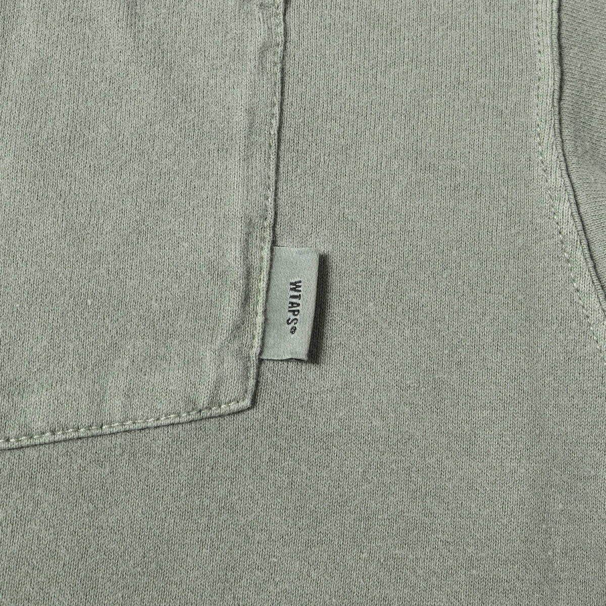 WTAPS ダブルタップス Tシャツ サイズ:L / 21AW ピグメントダイ加工 ポケット Tシャツ (BLANK SS) / グリーン / トップス カットソー