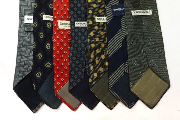 ジョルジオアルマーニ ストライプ柄 小紋柄 ドット柄 総柄など メンズ ブランド ネクタイ 7點(diǎn) セット まとめ売り 大量 卸 ts12306