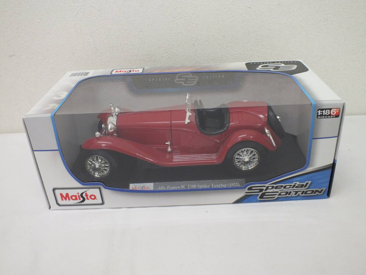 ★Maisto マイスト 1/18 1932 Alfa Romeo 8c 2300 Spider Touringr★（5601）