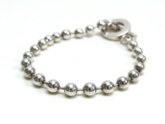 グッチ　ボールチェーン　トグルバー　シルバーブレスレット[20250512]