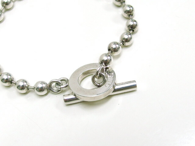 グッチ　ボールチェーン　トグルバー　シルバーブレスレット[20250512]