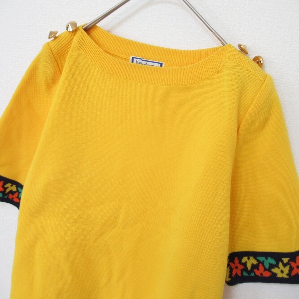 イヴ?サンローラン YVES SAINT LAURENT ヴィンテージ 半袖ニット プルオーバー x938819ss