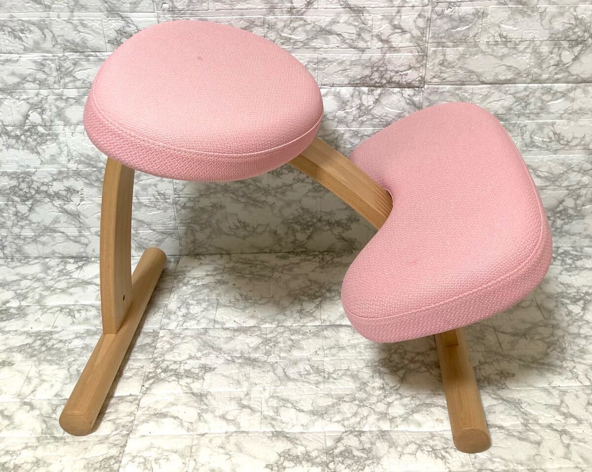 美品】balans Easy バランスチェア バランスイージー ピンク