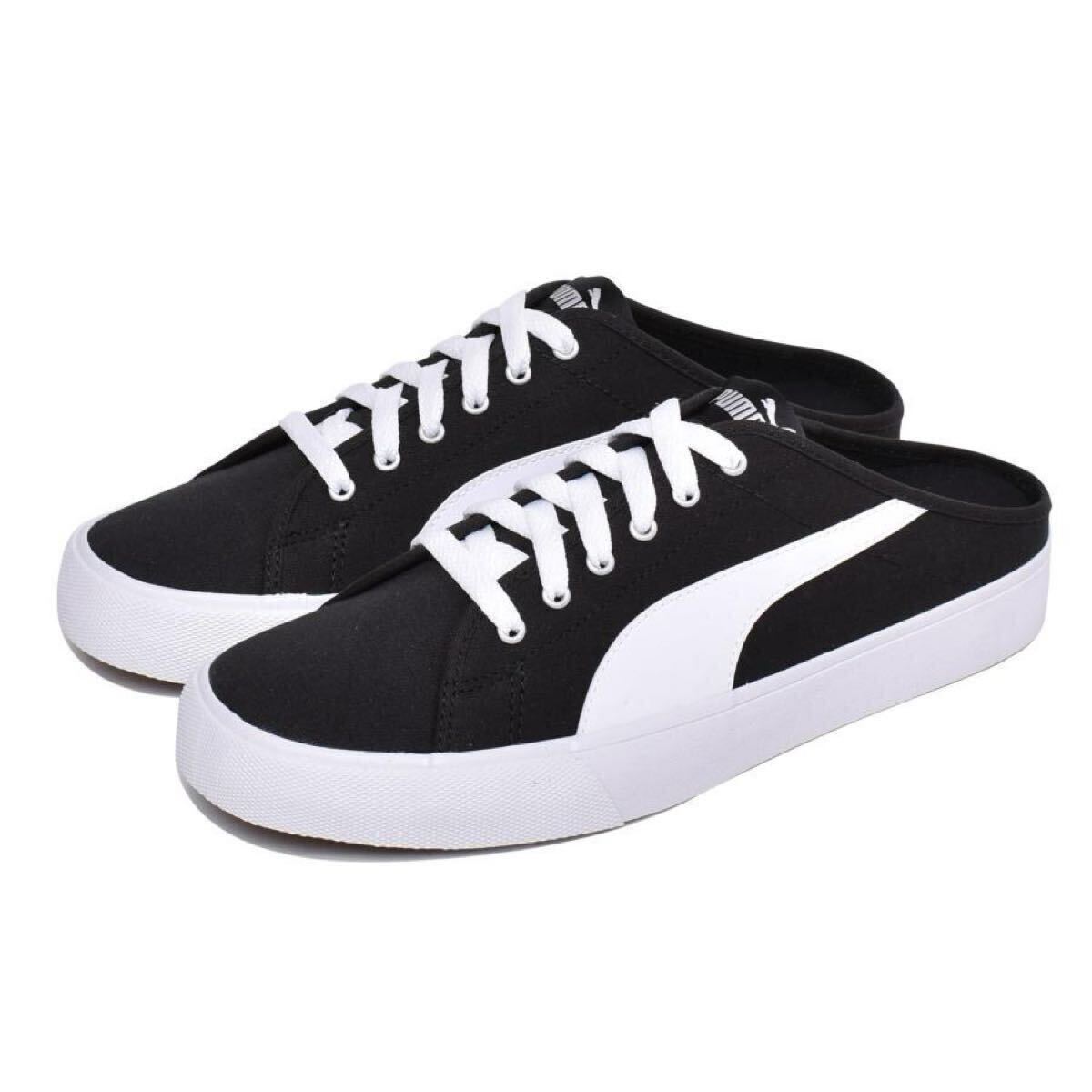 新品未使用 26cm PUMA プーマ バリ ミュール スニーカー ブラック/ホワイト 黒/白 ユニセックス シューズサンダル 即決