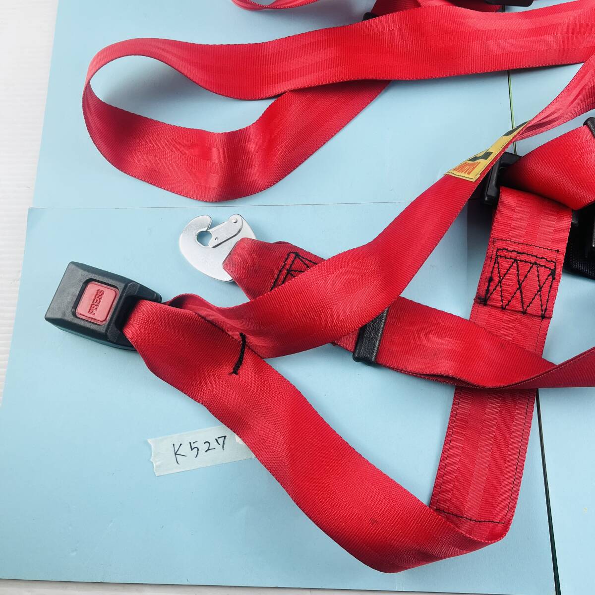 (ヤ)K527 TOMEI シートベルト TKS-FN-1009 タカタサービス株式會社 レッド 車 備品 4點式シートベルト
