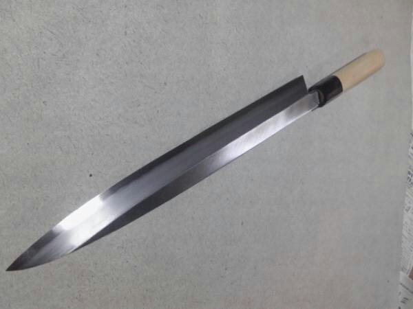 完全プロ仕様 堺鍛造 本霞仕上げ 青弐 柳刃３００mm(尺)水牛柄 要るなら絶対得！ 里波アリ