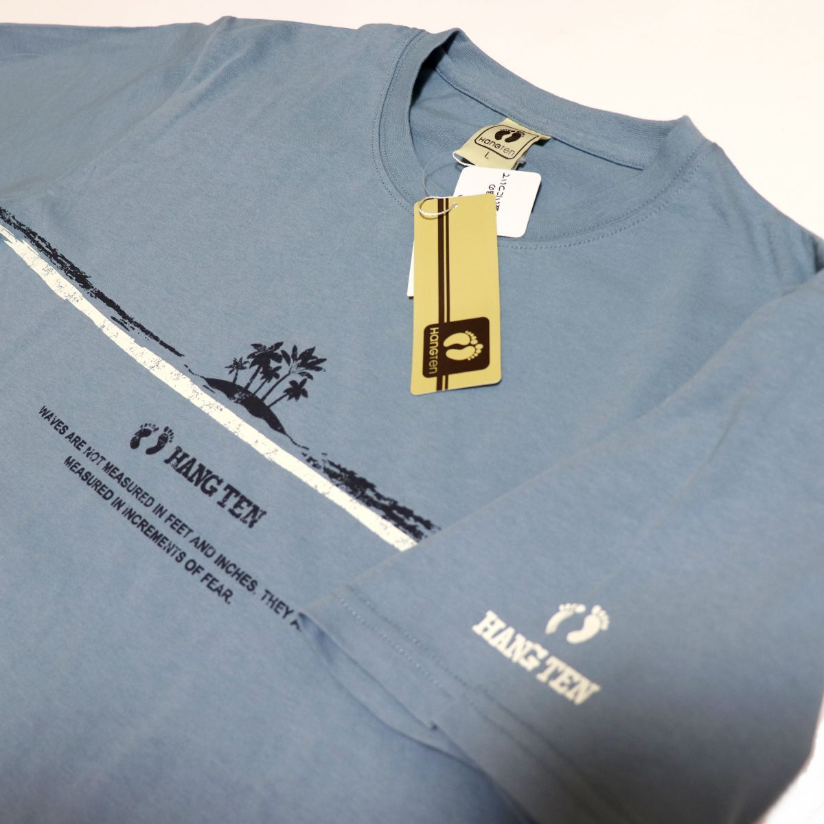 ○送料390円可能商品 ハンテン HANGTEN 新品 メンズ カジュアル お灑落 半袖 Tシャツ XLサイズ [SM539-BL2-LL] 一 三 參★QWER★