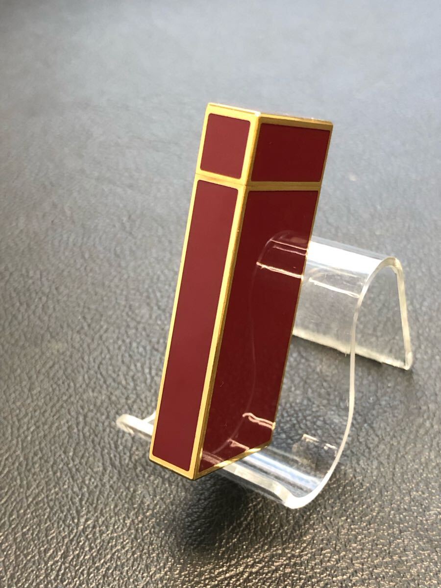 Cartier カルティエ ガスライター ペンタゴン ボルドー ゴールド