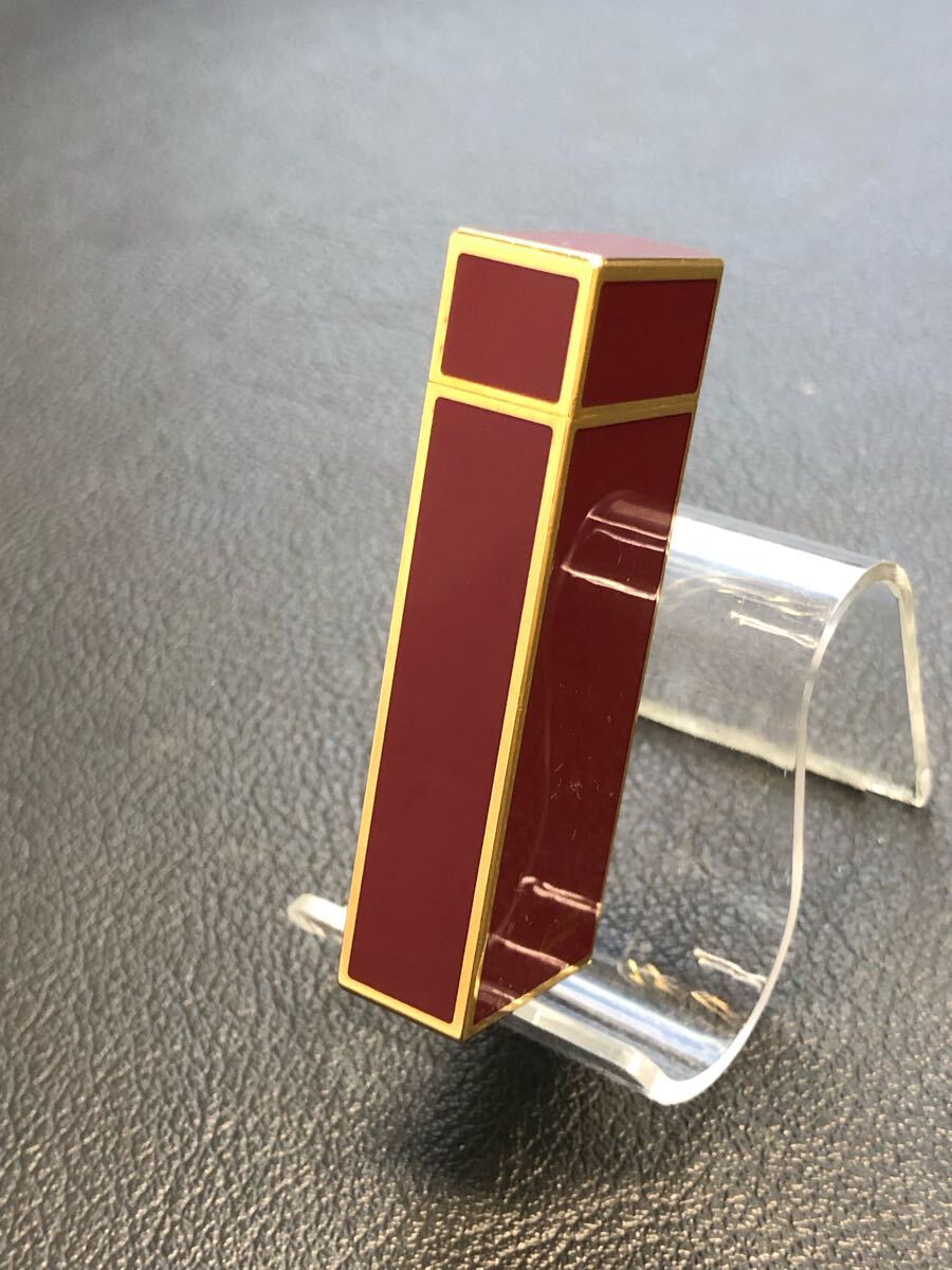 Cartier カルティエ ガスライター ペンタゴン ボルドー ゴールド