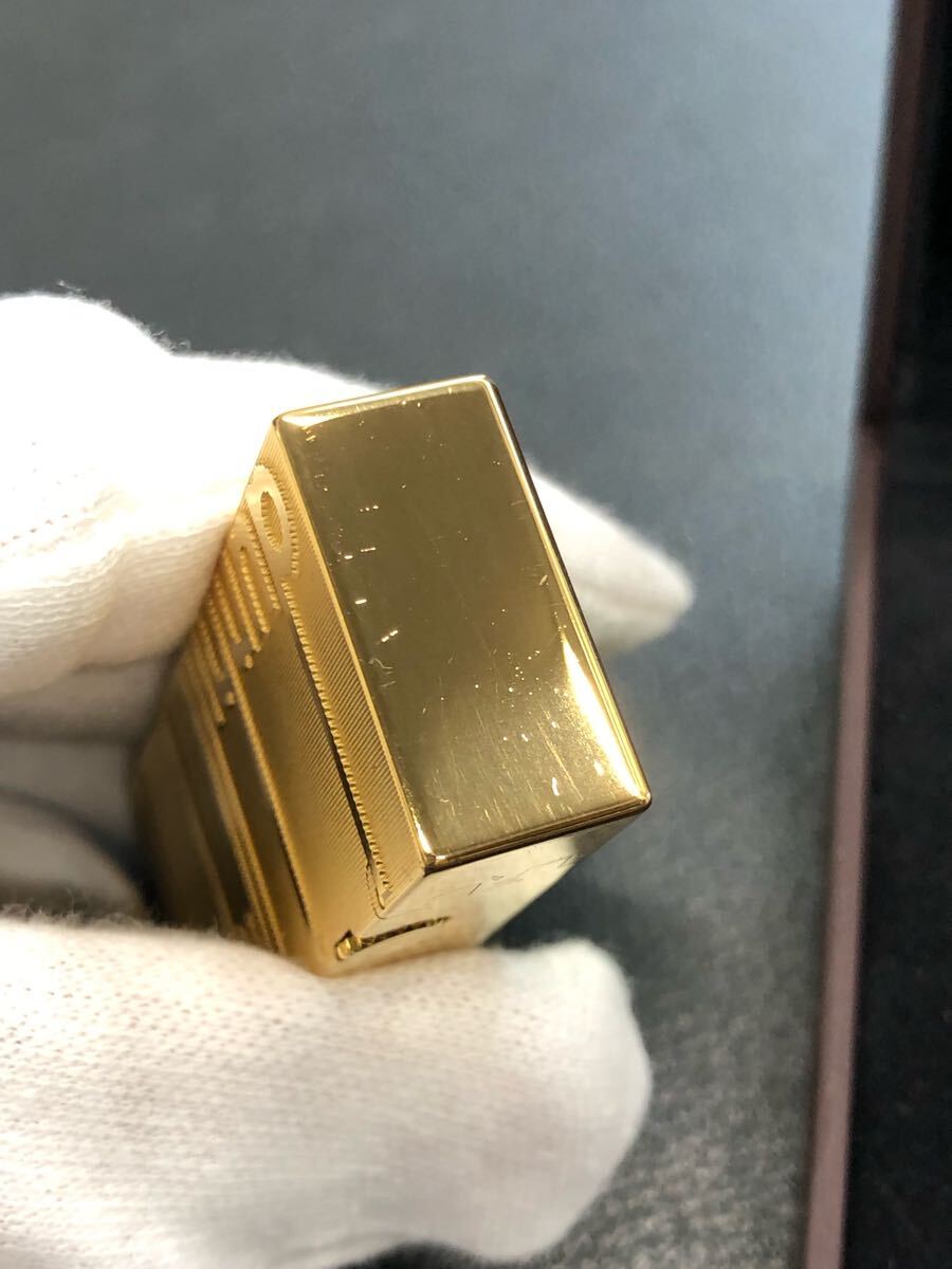 Dunhill ダンヒル ガスライター シグネチャー ゴールド 箱付き