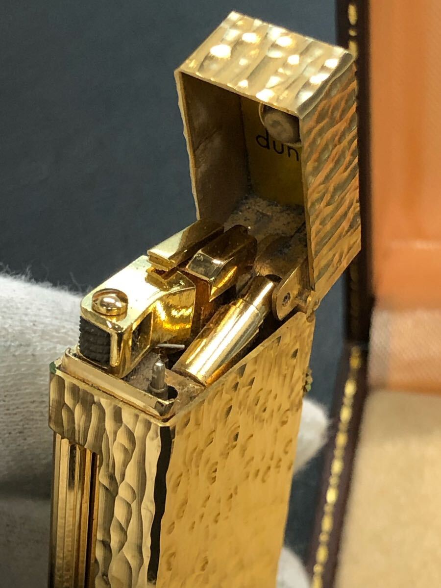 Dunhill ダンヒル ガスライター ゴールドカラー 箱付き 綺麗です
