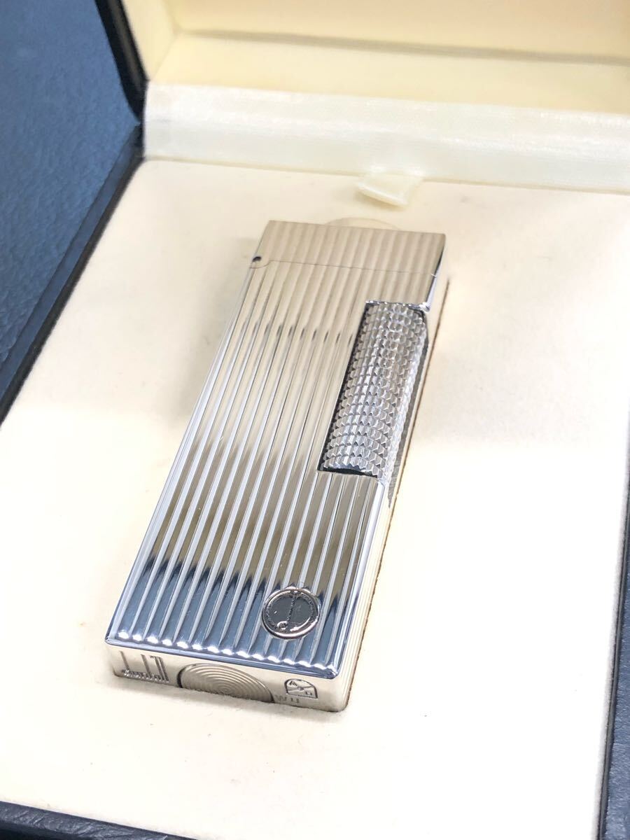 dunhill ダンヒル ガスライター シルバー 箱付き 綺麗です