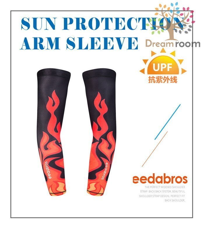 99％UVカット！EEDA デザインアームカバー F-087【S】サポーター 腕カバー 日焼け 紫外線防止 吸汗速干 スポーツ 乗馬 ゴルフ