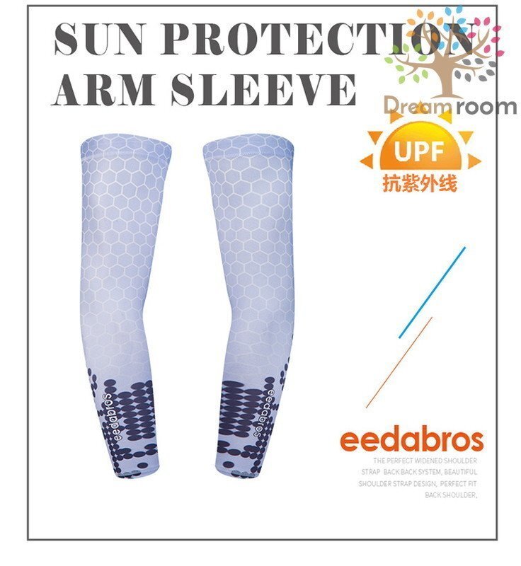 99％UVカット！EEDA デザインアームカバー F-080【L】サポーター 腕カバー 日焼け 紫外線防止 吸汗速干 スポーツ 乗馬 ゴルフ