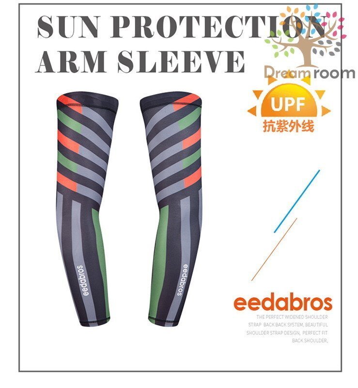 99％UVカット！EEDA デザインアームカバー F-038【L】サポーター 腕カバー 日焼け 紫外線防止 吸汗速干 スポーツ 乗馬 ゴルフ