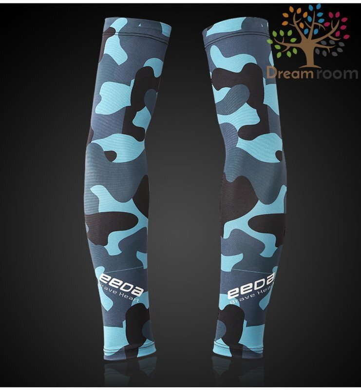 99％UVカット！EEDA デザインアームカバー F-048【L】サポーター 腕カバー 日焼け 紫外線防止 吸汗速干 スポーツ 乗馬 ゴルフ