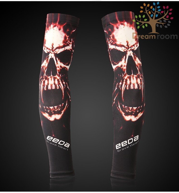 99％UVカット！EEDA デザインアームカバー F-044【S】サポーター 腕カバー 日焼け 紫外線防止 吸汗速干 スポーツ 乗馬 ゴルフ