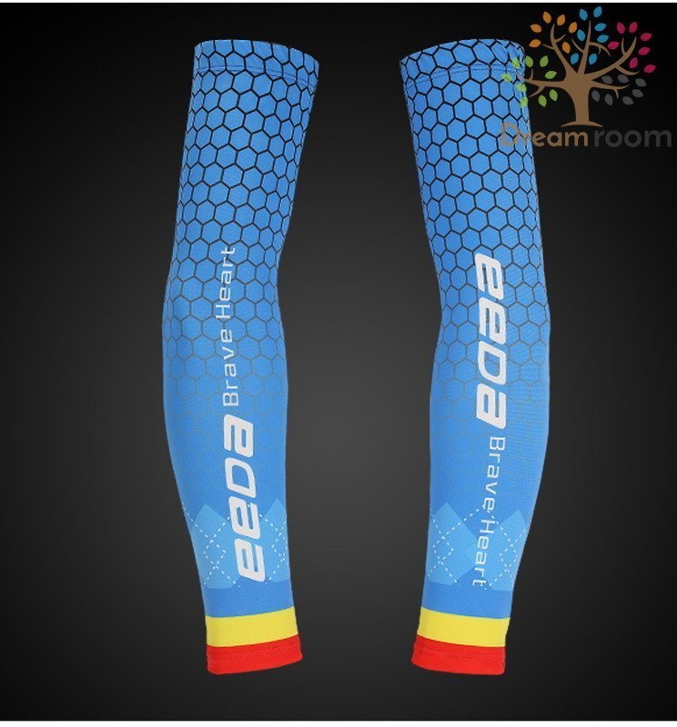 99％UVカット！EEDA デザインアームカバー F-031【L】サポーター 腕カバー 日焼け 紫外線防止 吸汗速干 スポーツ 乗馬 ゴルフ