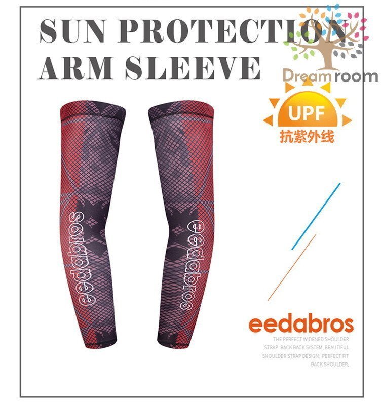 99％UVカット！EEDA デザインアームカバー F-066【M】サポーター 腕カバー 日焼け 紫外線防止 吸汗速干 スポーツ 乗馬 ゴルフ